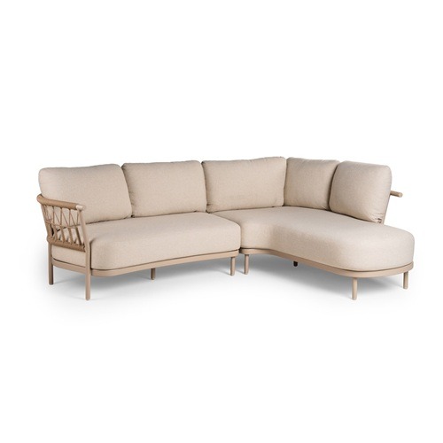 Tierra Outdoor Fresca chaise lounge links champagne