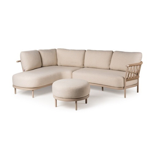 Tierra Outdoor Fresca chaise lounge rechts champagne