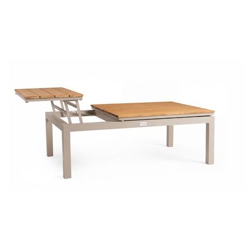 Tierra Outdoor Flip up tafel teak champagne