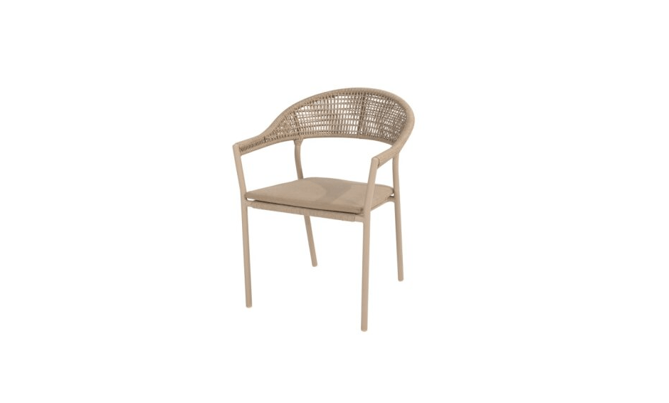 4 seasons sienna latte 4 Seasons Outdoor Sienna dining chair Latte incl. kussen - Afbeelding 1