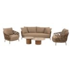 4 Seasons Outdoor Biarritz sofa set 5 delig Amber