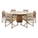 4 Seasons Outdoor Marina dining set 7 delig Amber met Colorado 160 cm tafel