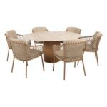 4 Seasons Outdoor Martinique dining set 7 delig Amber met Colorado 160 cm tafel