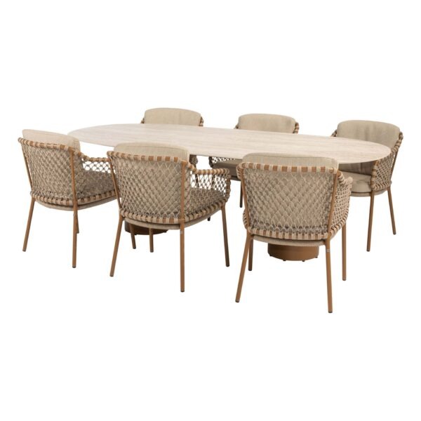 4 Seasons Outdoor Martinique dining set 7 delig Amber met Colorado 160 cm tafel