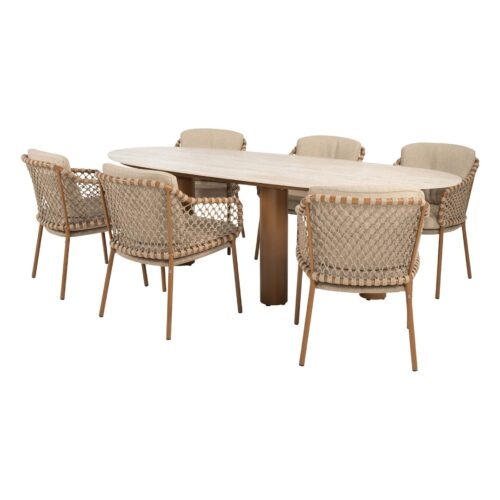 4 seasons martinique dining set 4 Seasons Outdoor Martinique dining set 7 delig Amber met Estate mango shape