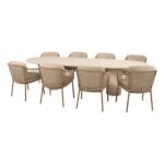 4 Seasons Outdoor Martinique dining set 9 delig Amber met Hampton 300 cm tafel
