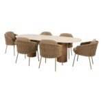 4 Seasons Outdoor Molina dining set 7 delig Amber met Colorado 240 cm tafel