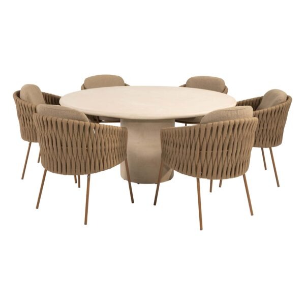 4 Seasons Outdoor Molina dining set 7 delig Amber met Hampton 160 cm tafel
