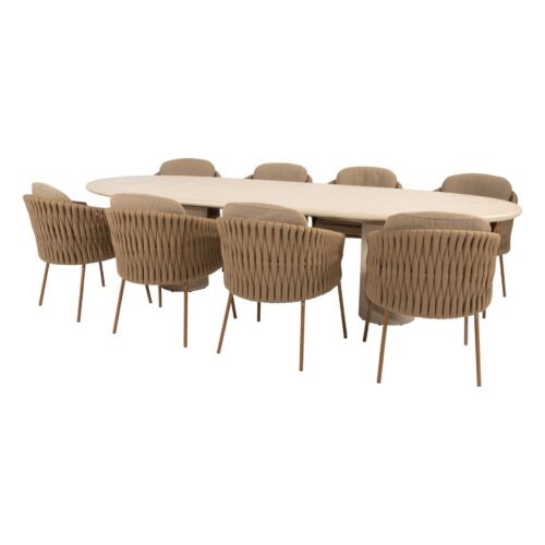 4 seasons molina hampton 300 4 Seasons Outdoor Molina dining set 9 delig Amber met Hampton 300 cm tafel
