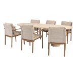 4 Seasons Outdoor Safina dining set 7 delig Amber met Hampton 240 cm tafel