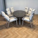 Sens Line Luccio dining set ovaal Dark / Sand 7 delig - Afbeelding 2