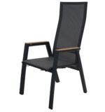 Lesli living amir teak negro dining chair