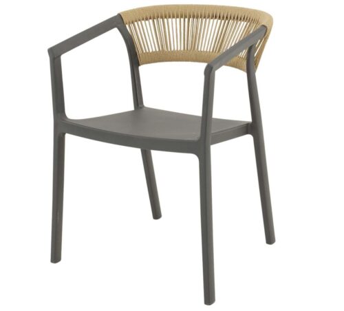 terrasa dining chair Lesli living Terrasa dining chair antraciet