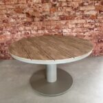 Sens Line Bonita dining tafel 134 cm rond Taupe Nonwood
