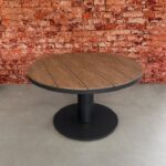 Sens Line Bonita dining tafel 134 cm rond Antraciet Nonwood